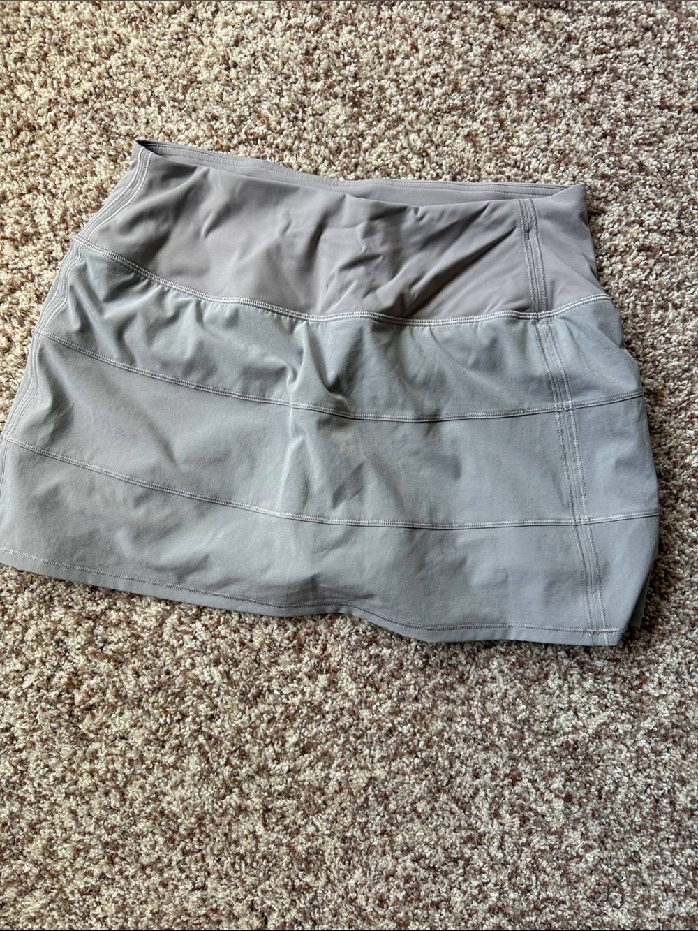 CRZ YOGA Light Gray Athletic Skort - Pull-On Style MEDIUM